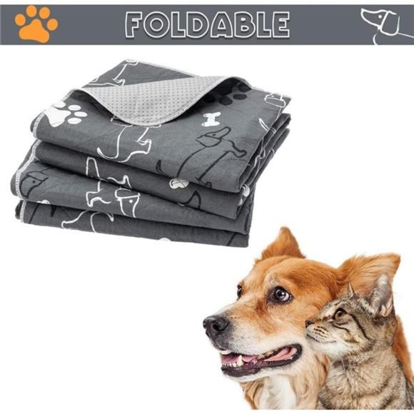 2 Packs Large 34" x 41" Non-Slip Reusable Dog Potty Training Mats - Picture 5 of 7